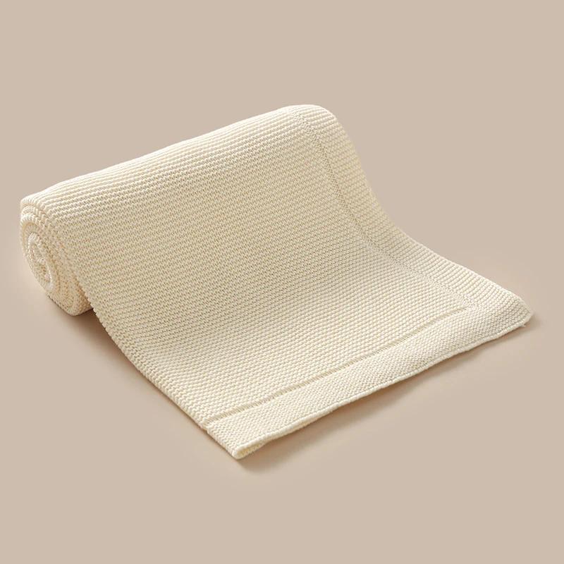 Couvertures pour bébé 100x80cm, tricot en coton, pour nouveau-né, garçon et fille, poussette, lit, l