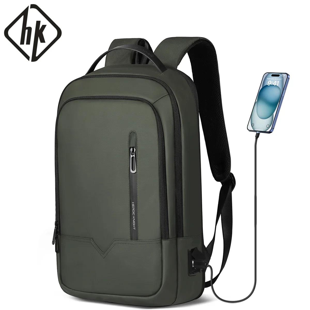 HK – sac à dos d'affaires extensible pour hommes, léger, pour ordinateur portable de 15.6 pouces, av