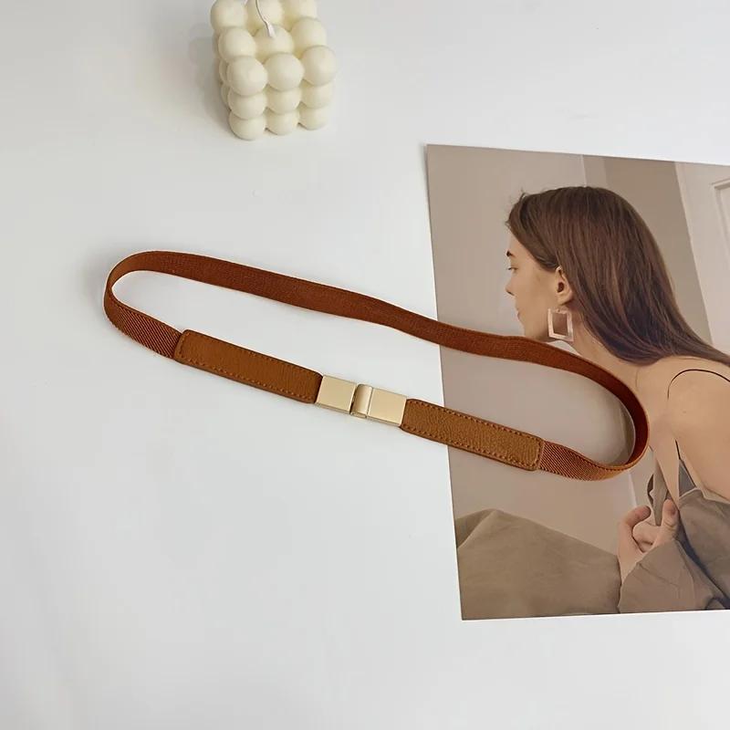 Ceinture fine élastique pour filles, décoration, mode, robe, jupe