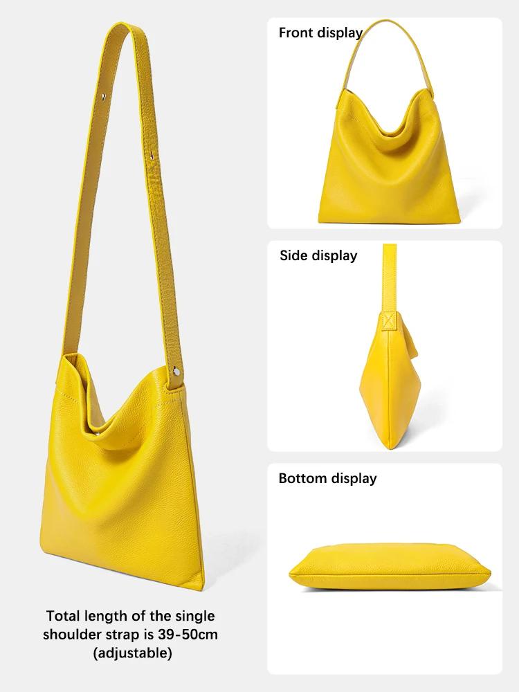 Zency 100% Sac à main en cuir véritable femmes petit Sac seau décontracté dame Sac à bandoulière Bei