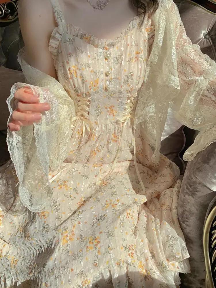 Robe Mi-Longue Élégante à Imprimé Floral pour Femme, Tenue de Soirée Sexy, Décontractée, Design Chic