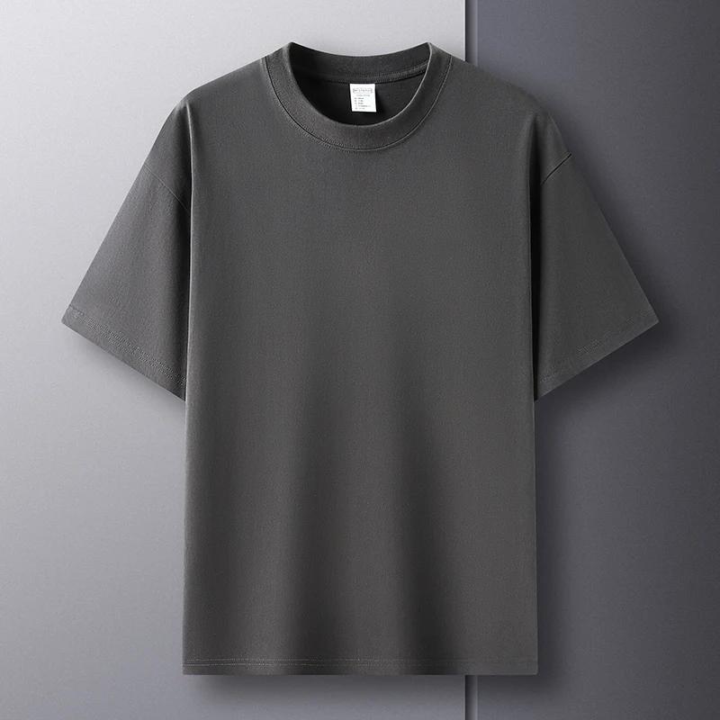 100% coton Été marque haut de gamme hommes manches courtes col rond Fashion Edition Type demi - manc