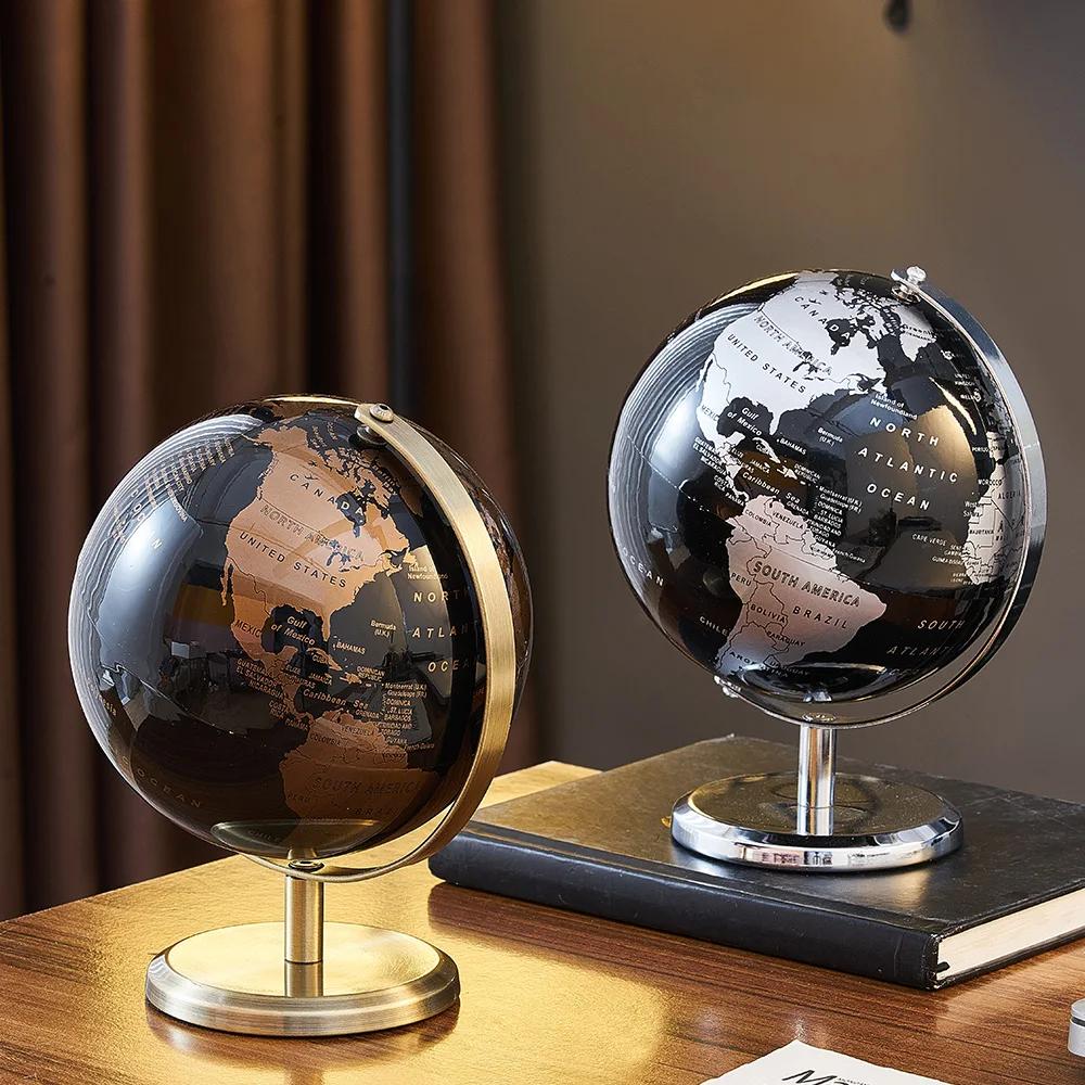 Accessoires de décoration pour la maison, Globe du monde rétro, apprentissage moderne, carte du mond