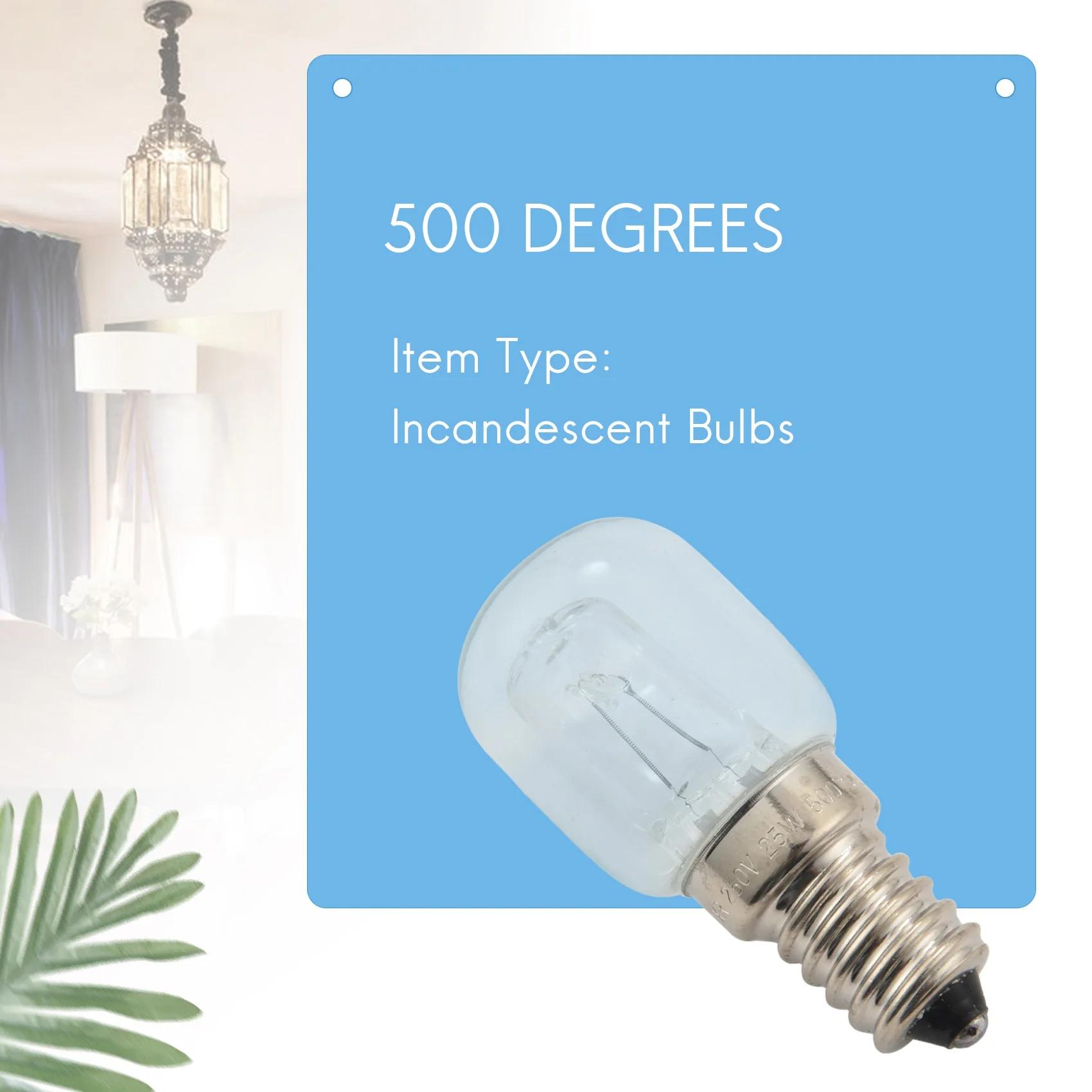 Ampoule à haute température E14 500 degrés 25W, four à bulles halogène E14 250V 25W, ampoule à Quart