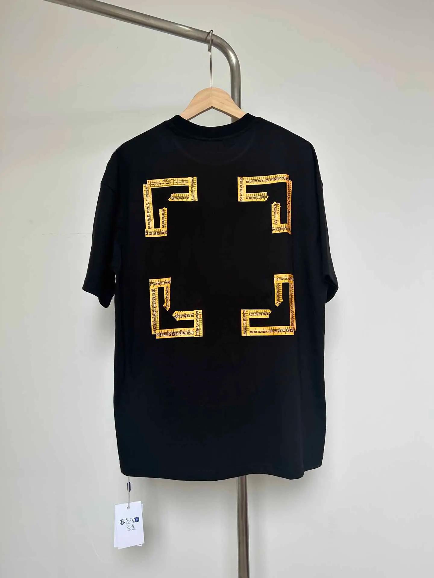 T-shirts pour femmes et hommes 2025ss C/O Tape Measure avec logo imprimé « Arrow », style hip-hop st