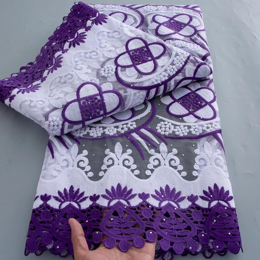 5 Yards de Tissu en Dentelle de Tulle Africain Soie Lactée, Nouvelle Dentelle Nigériane Française en