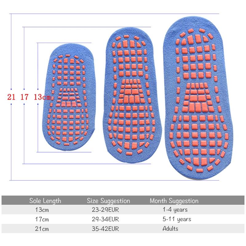 Chaussettes antidérapantes pour enfants et adultes, chaussettes de Trampoline Parent-enfant, chausse