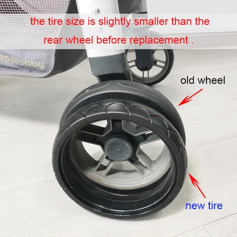 Pneu roue poussette Uppababy Cruz V1 - Pneu PU sans chambre à air remplacement compatible DIY