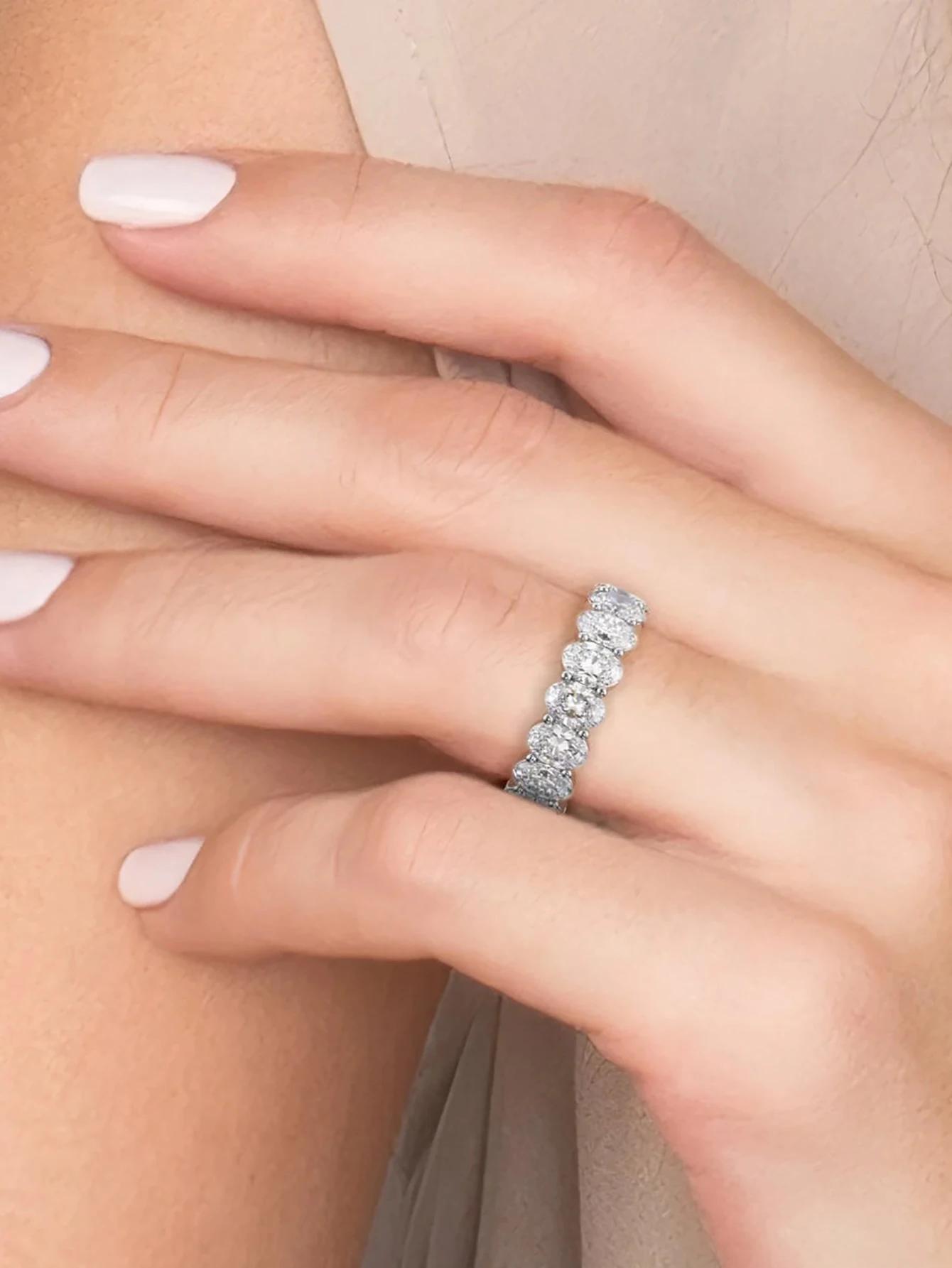 Bague ovale en argent Sterling 925 pour femmes, Zircon Original, à la mode, cadeau de fiançailles, d