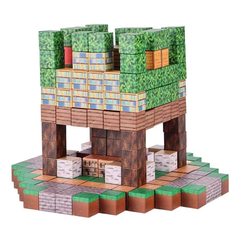 500 pièces bricolage blocs de construction magnétiques Mini monde monde magnétique enfants bricolage