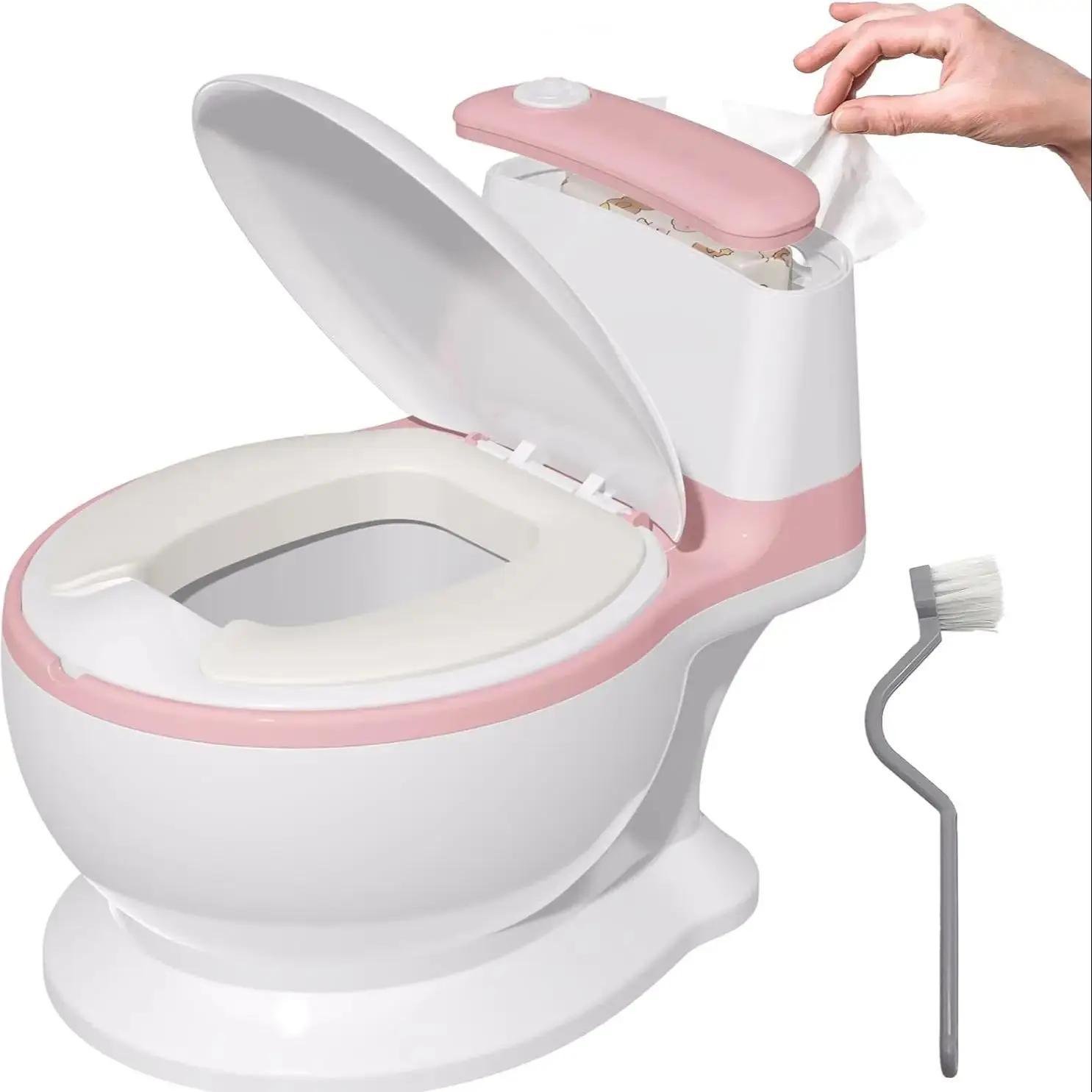Pot WC Pour Apprentissage De La Propreté - Toilette Bébé & Enfant - Confortable Anti Dérapant Avec B