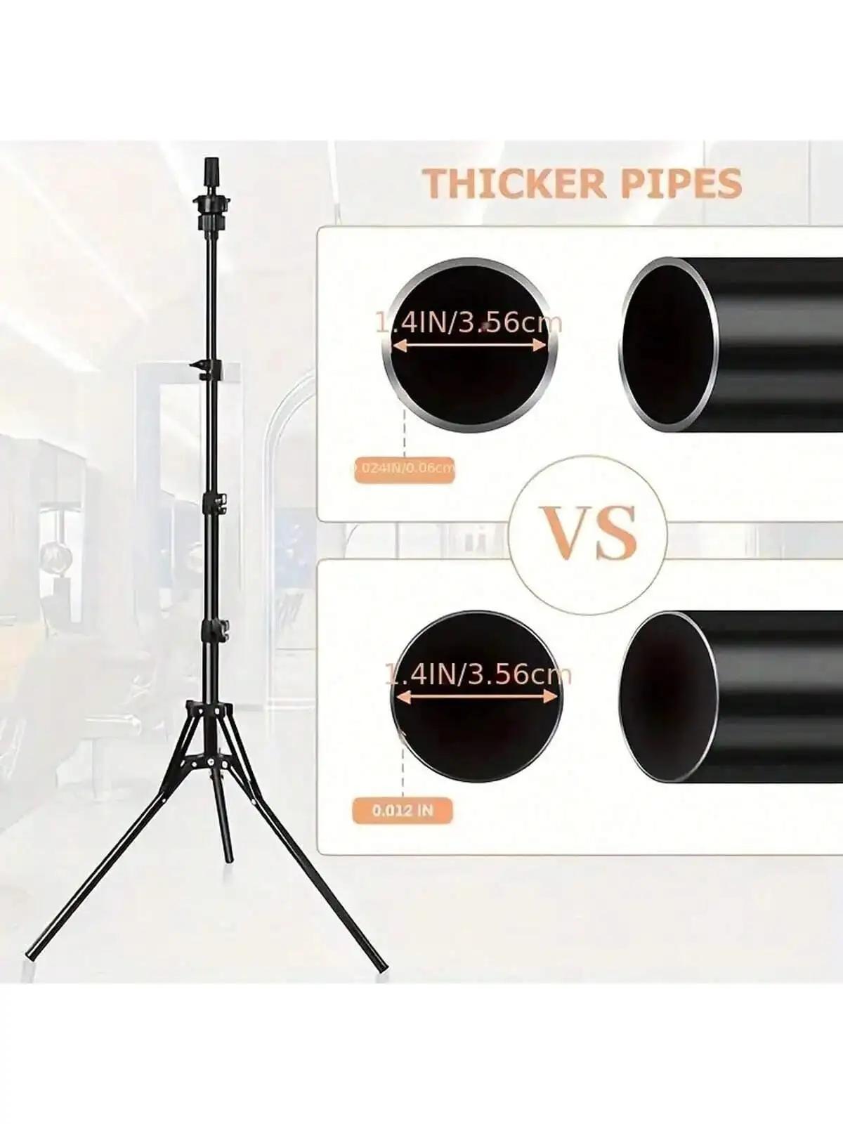Support de perruque et ensemble combiné de 22 pouces, support de tête de perruque en toile avec tête