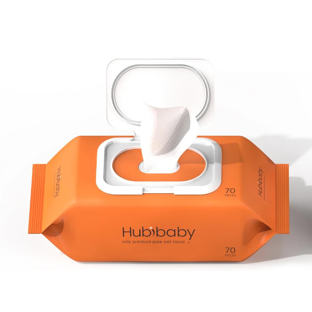 [Hubbybaby] Lingettes humides pour bébés et tout-petits, fabriquées en Corée, épaisses, uniquement d