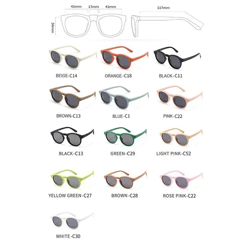Premières lunettes de soleil à la mode pour bébé avec sangle ronde flexible UV400 lunettes de soleil