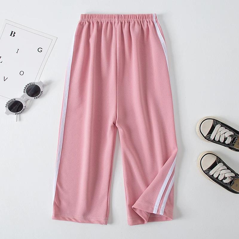 Pantalon été fin à jambes larges garçon fille vêtement confortable loisirs extérieur
