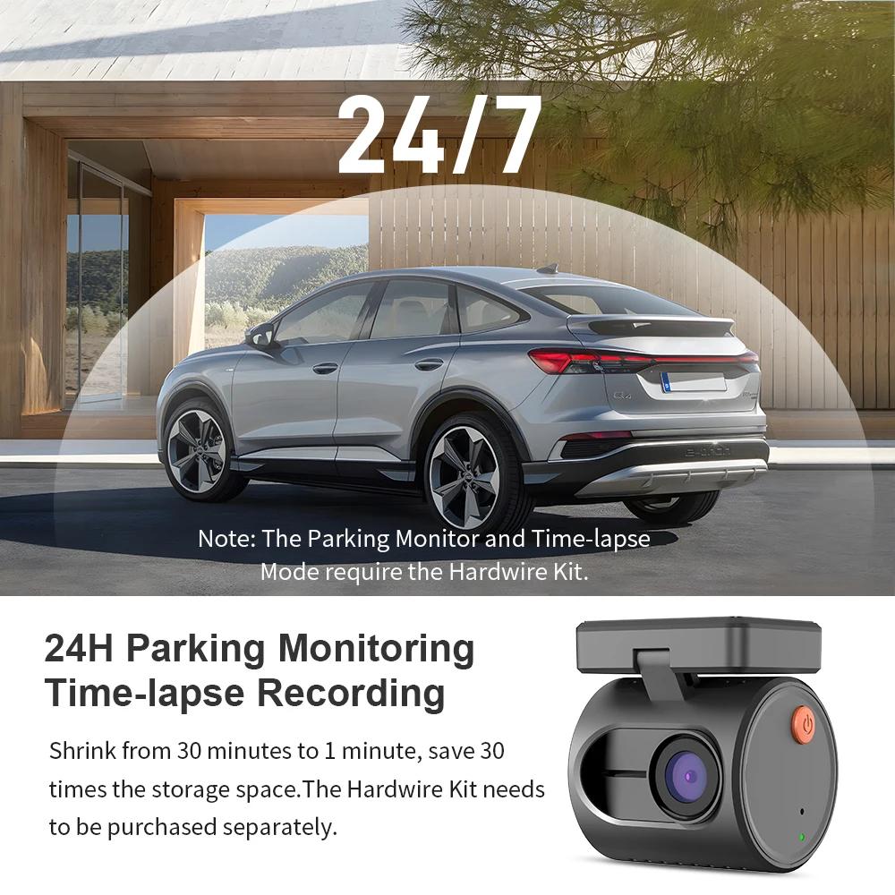 Mini caméra de tableau de bord 2K pour voiture DVR Dash Cam KAWA MINI 3 enregistreur vidéo commande 