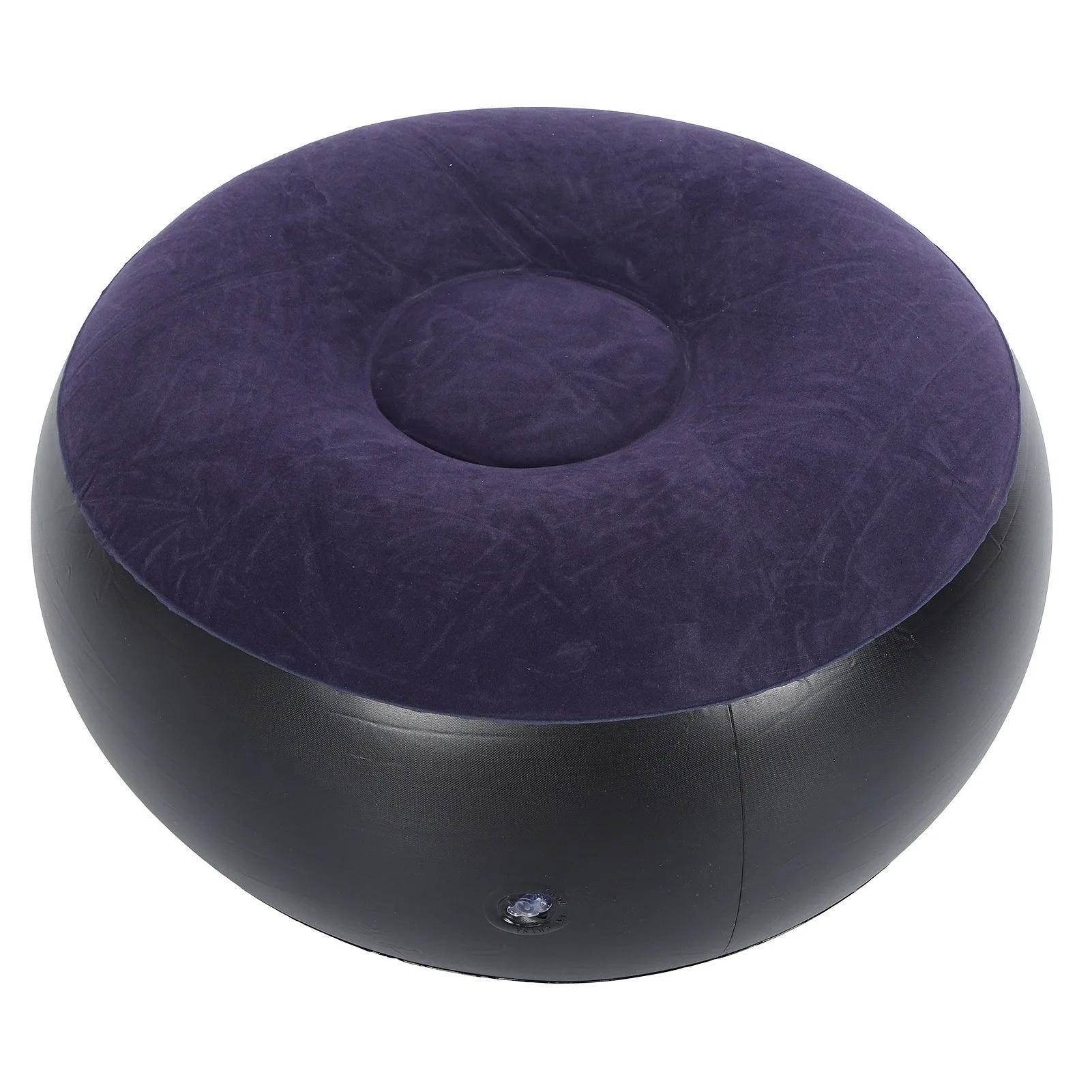 Chaise de camping gonflable portable avec repose-pieds, tabouret de flocage, extérieur, maison, bure