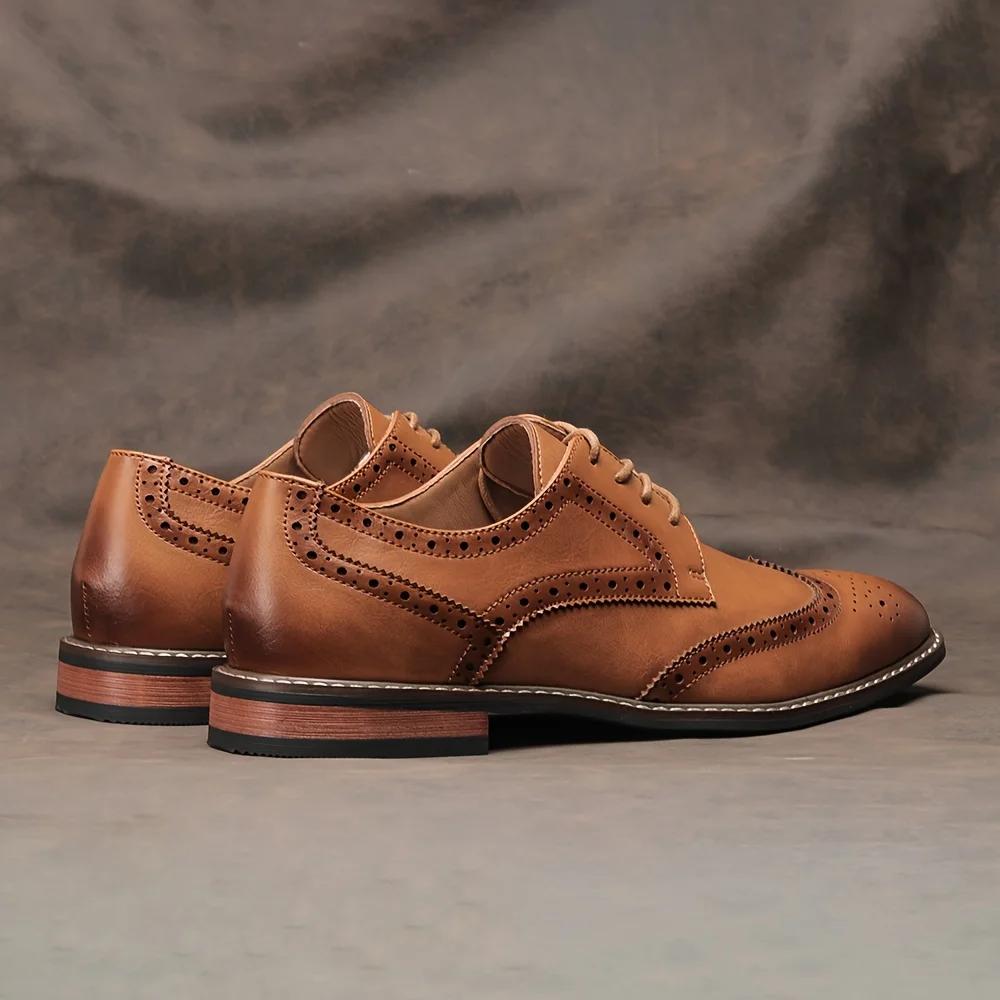 Chaussures en cuir pour hommes, élégantes et confortables, chaussures formelles pour gentleman.