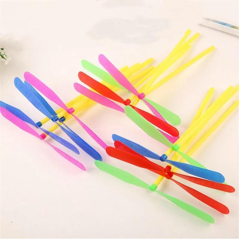 Jouets d'extérieur traditionnels classiques en plastique, 50 pièces, hélice libellule en bambou, jou