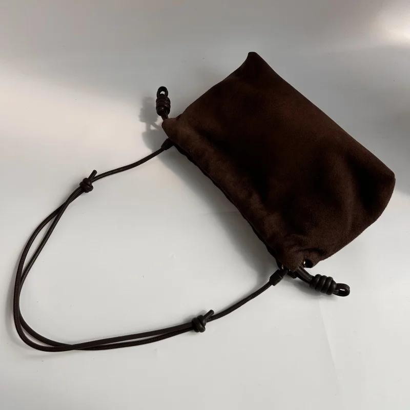 Nouvelle mode mat cordon nuage sac mode unique épaule sac à bandoulière rétro daim peau de vache sac