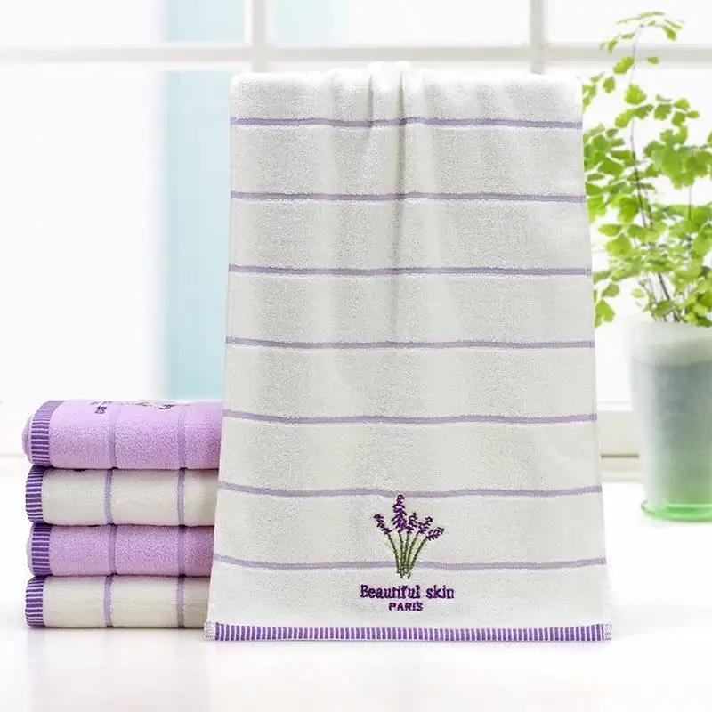 Serviette de bain brodée en coton de haute qualité, ensemble de draps doux pour les mains et le visa