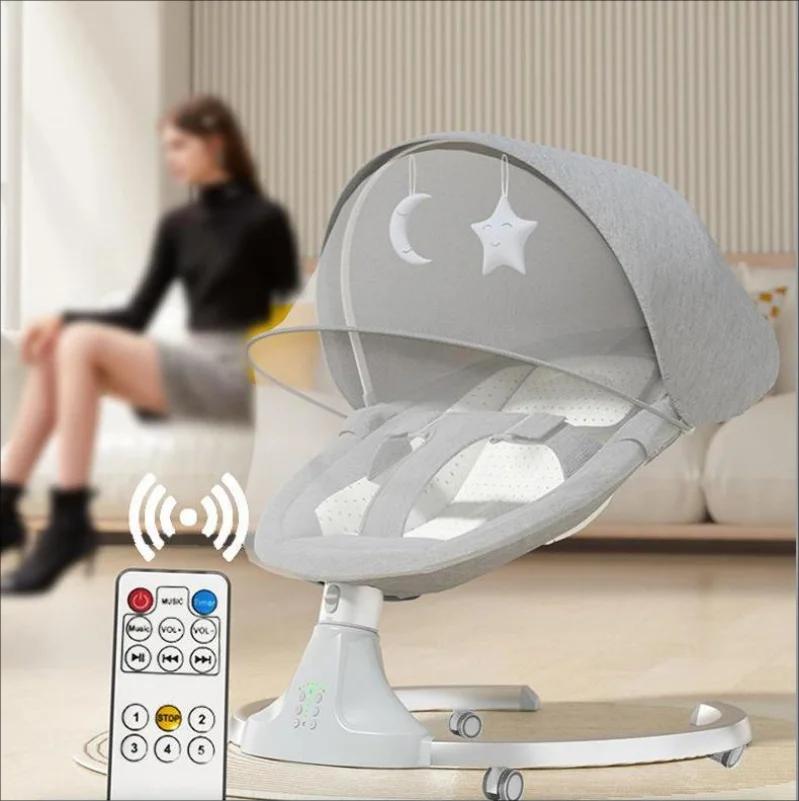 Chaise à bascule électrique, lit de bébé, balançoire automatique, secoueur électrique, inclinable, c