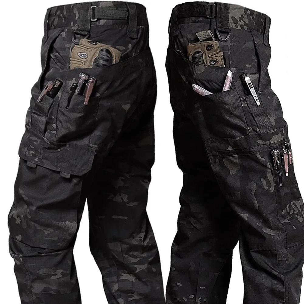 DulPants-Pantalon cargo imperméable pour homme, résistant à l'usure, multi-poches, extérieur, Skip F
