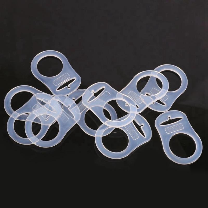 Anneau de mannequin en silicone transparent, porte-sucette Mam, adaptateur de clip, bouton, 60 pièce