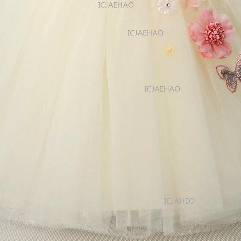 Nouvelle Robe de Princesse Faite à la Main avec Appliques, Robe de Bal pour Filles, Tenue de Cérémon