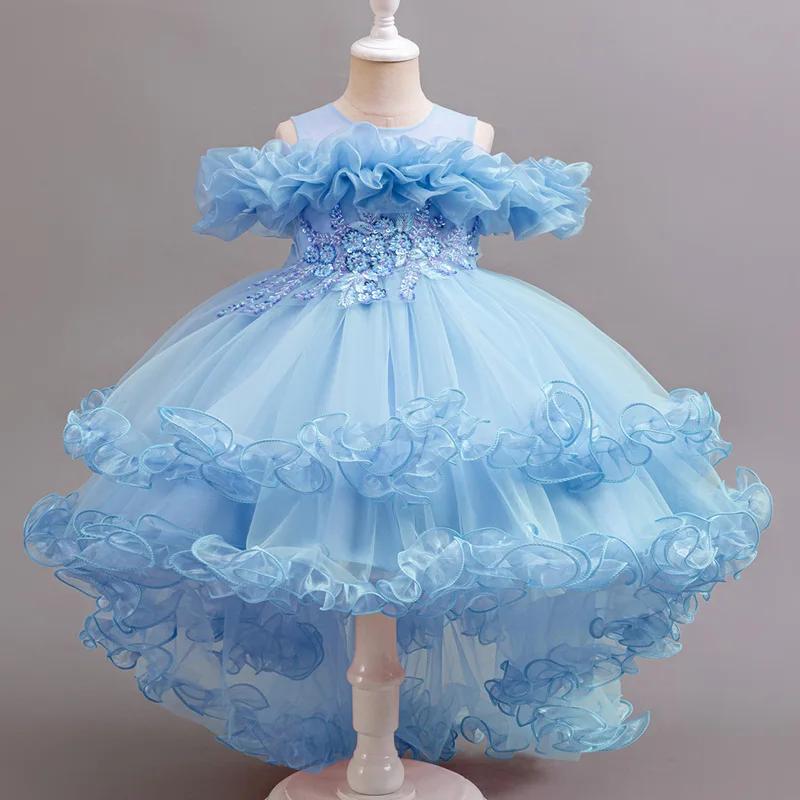 Robe de Princesse à Paillettes pour Fille, Tenue de Mariage, de Noël, de ixd'Anniversaire, Douce et 