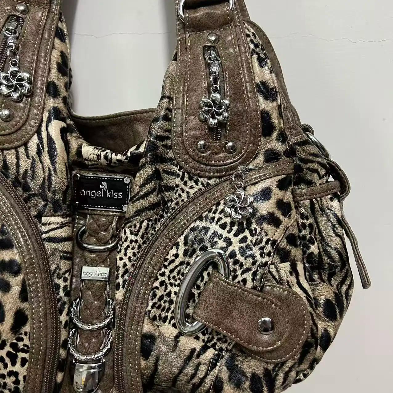 Sacs à main léopard pour femmes, grand fourre-tout à poignée supérieure, sac de Shopping multifoncti