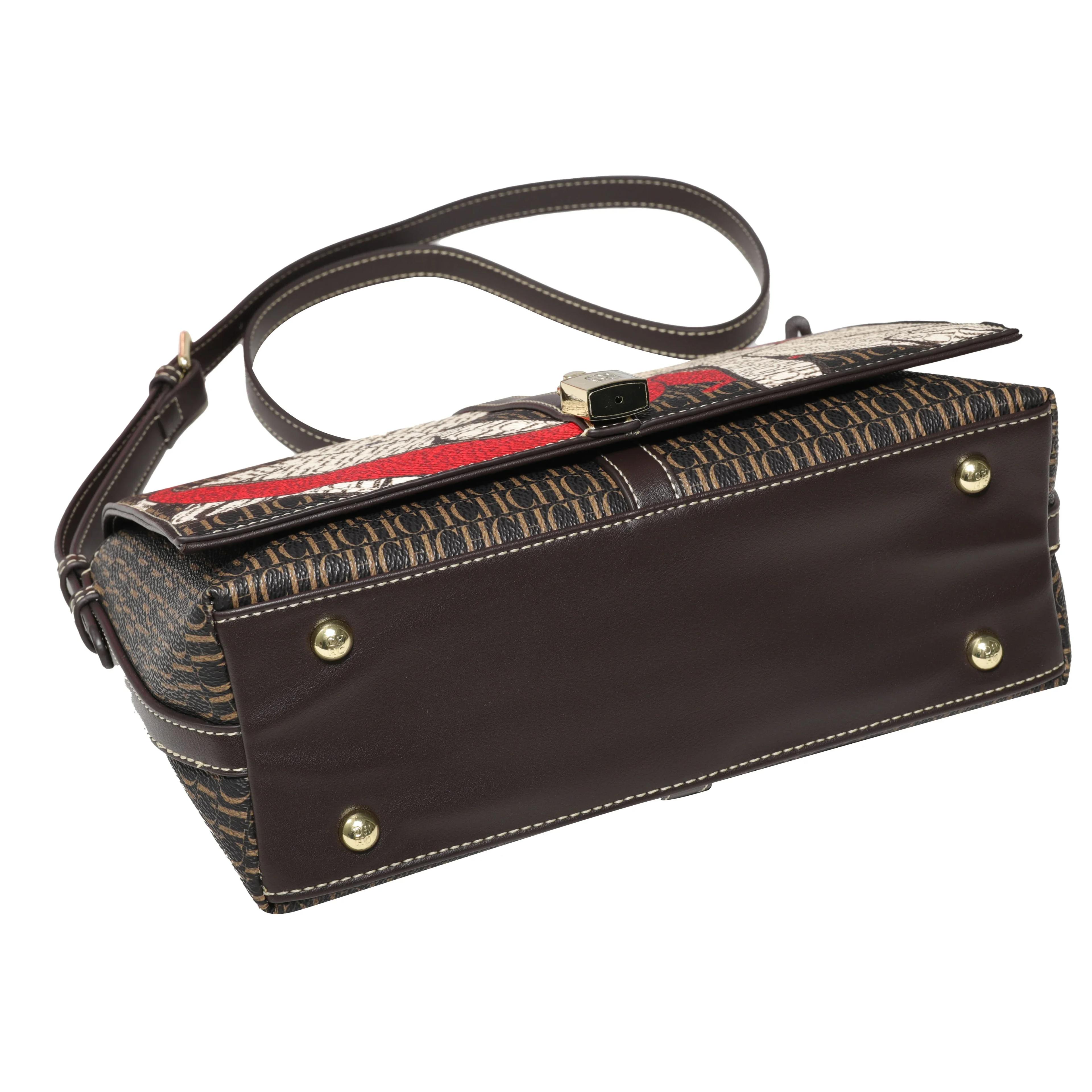 CH Simple mode Style femmes sac à bandoulière femmes sac à bandoulière fermeture éclair boucle parag