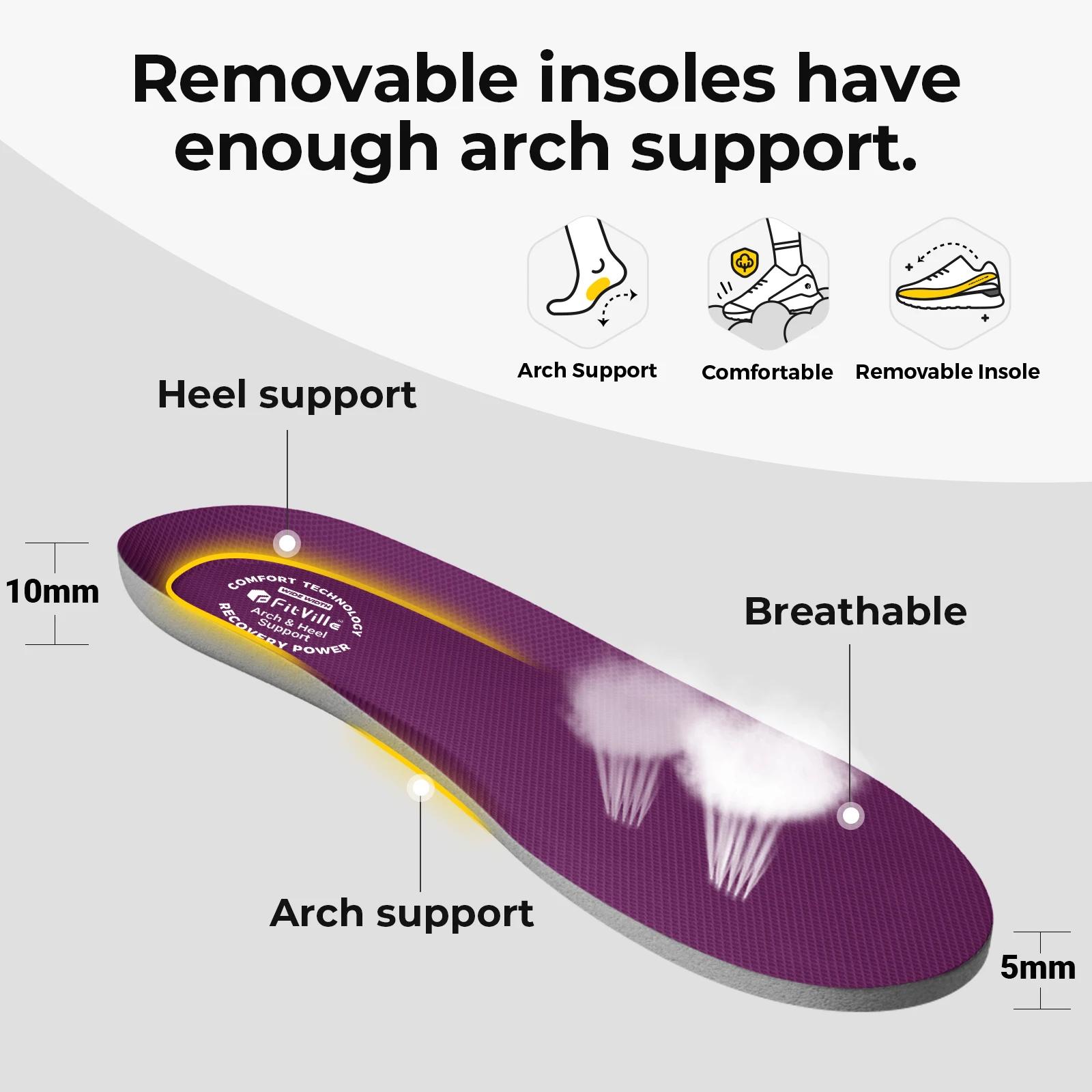 Chaussures FitVille à bout large pour femmes, respirantes, légères, pour pieds enflés, avec amorti p