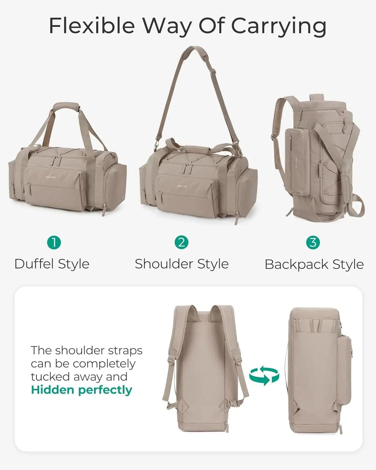 BAGSMART Sac de sport 4 en 1 pour femme et homme Sac de sport léger TSA avec compartiment à chaussur