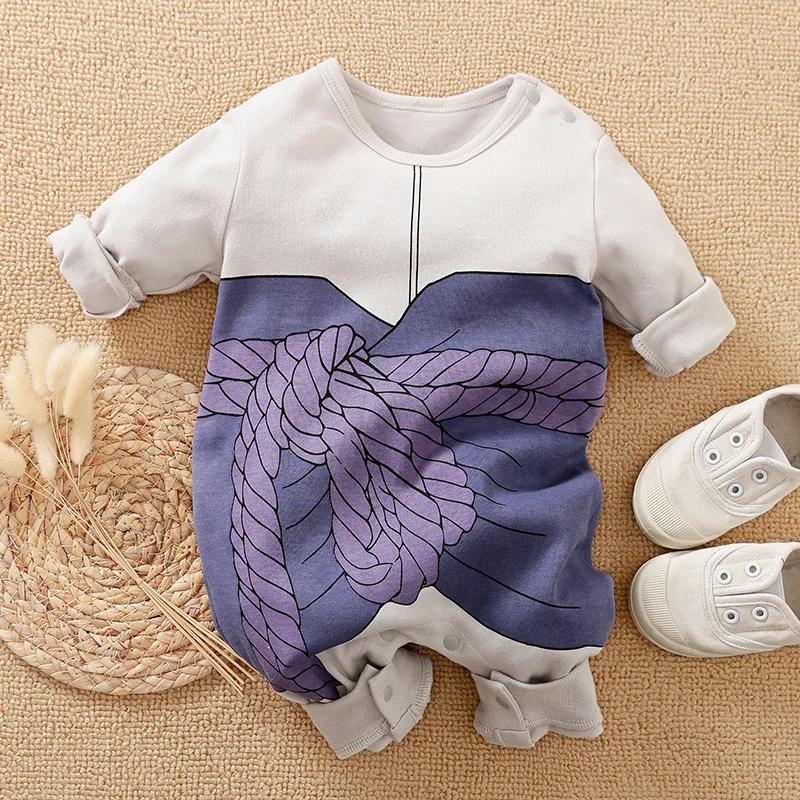 Body en coton à manches longues pour nouveau-né, Style Cape Anime, barboteuse mignonne pour enfants