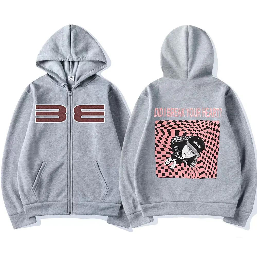 Frappé-moi dur et doux DID J'ai frapper votre cœur? Sweat-shirt à capuche avec fermeture éclair pour