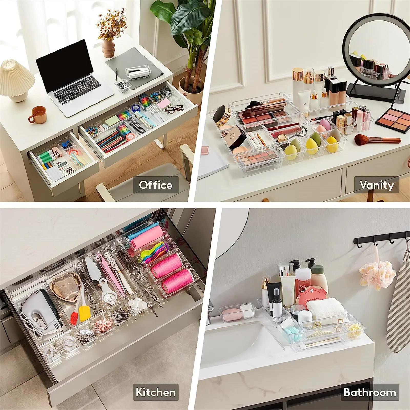 MELEvaluSet-Plateaux en plastique transparent, plateaux polyvalents, supports de synchronisation dan