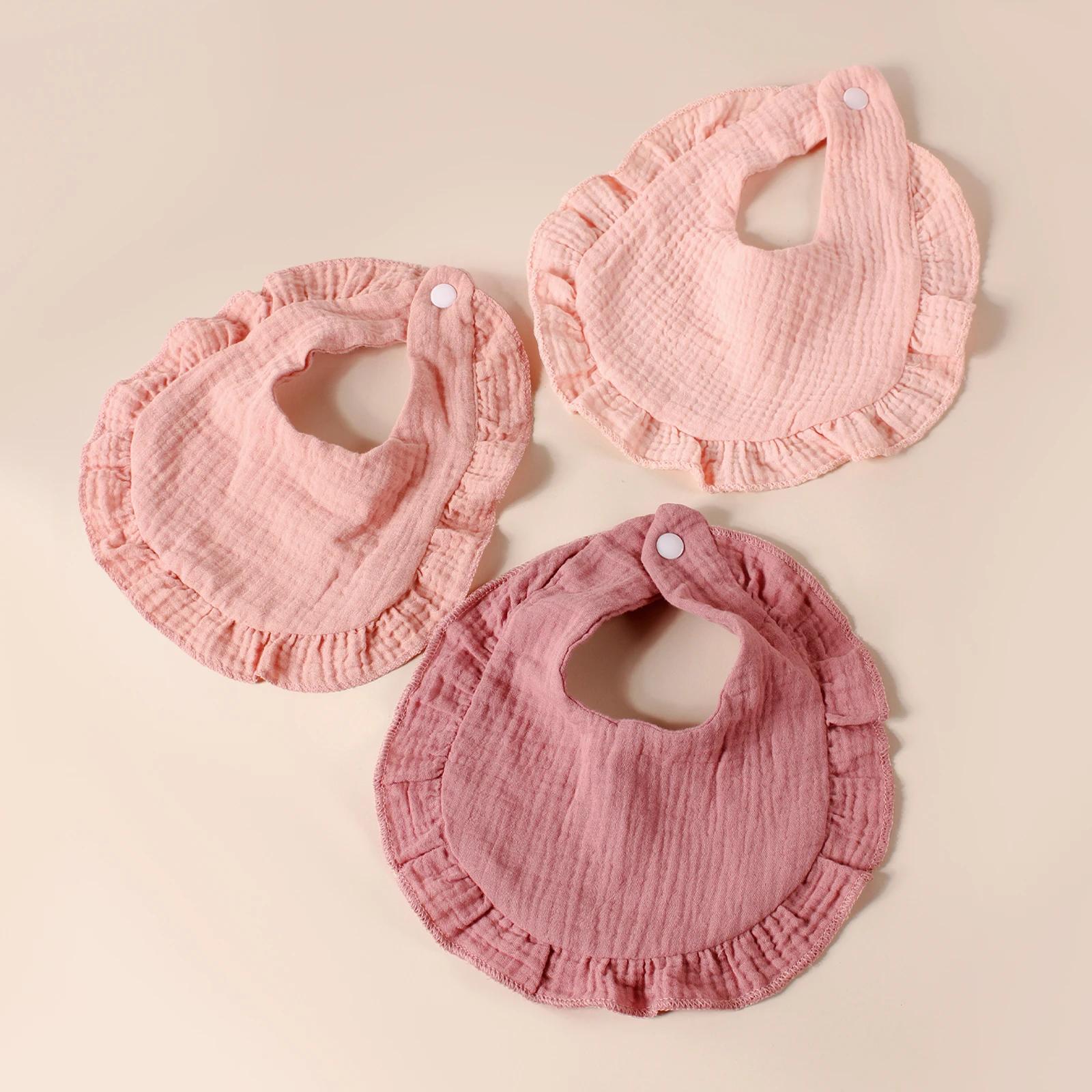 Bavoirs volants coton nouveau-né lot 8 pièces - Serviette salive bébé - Offre spéciale