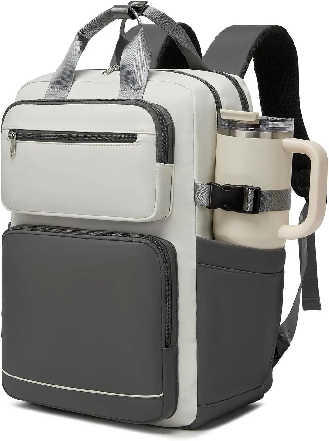 Sac à dos pour ordinateur portable KONO 15,6 pouces, léger, imperméable, antivol, avec poche frontal