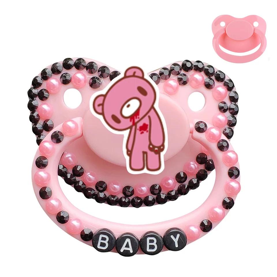 100% fait à la main mignon petit ours modèle adulte bébé sucette Silicone taille adulte sucette papa