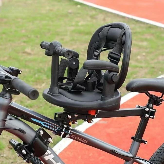 Siège de vélo pour enfant rotatif et pliable à fixation avant, selle de vélo anti-chute pour VTT