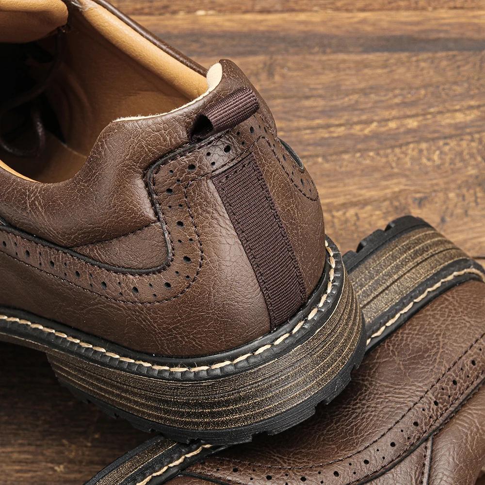 40 ~ 46 chaussures décontractées hommes marque de mode confortable 2024 chaussures en cuir hommes # 