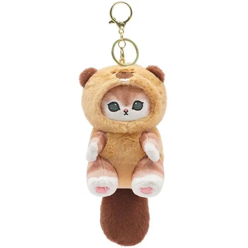 Kawaii porte-clés pendentif dessin animé Mofusand requin chat travestissement poupée sac à dos décor