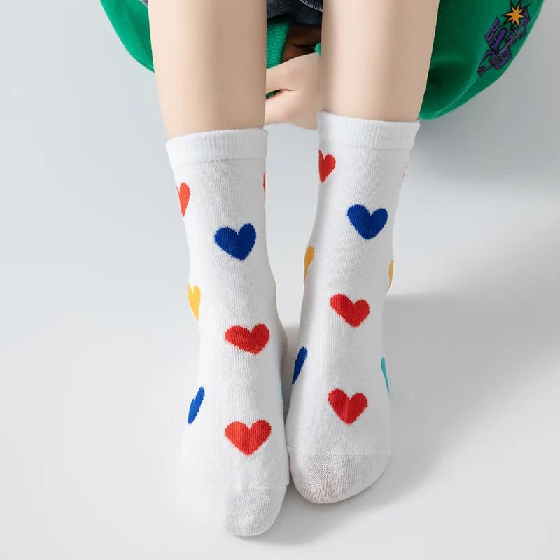 Trois paires de chaussettes fille pour le printemps et l'automne, douces et polyvalentes, avec un de