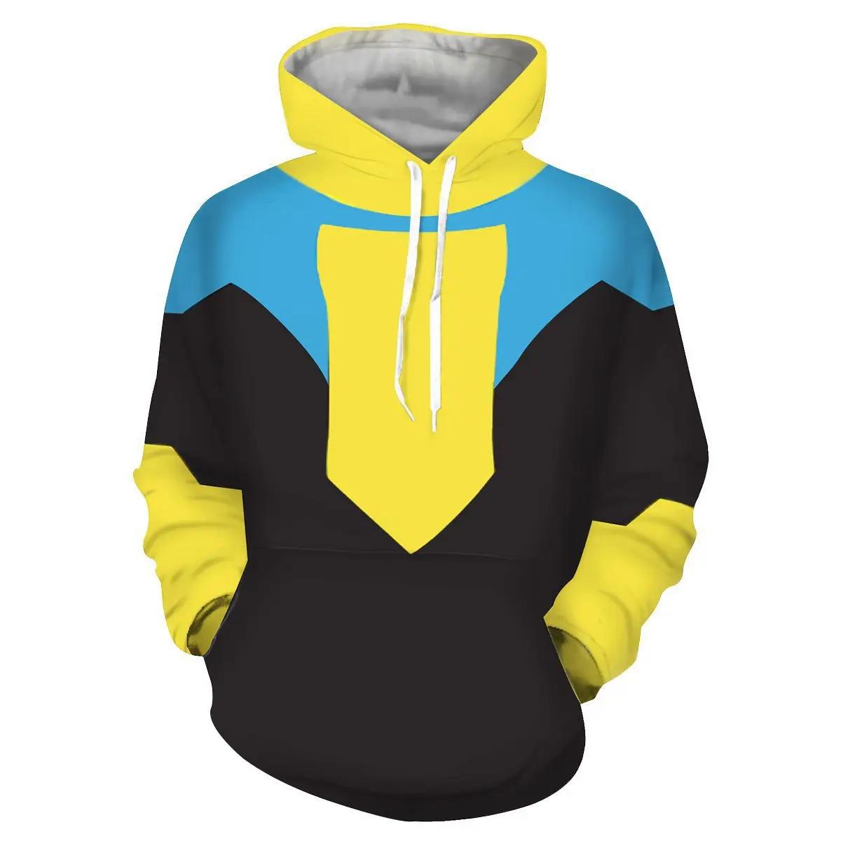 Sweat-shirt à capuche Anime Invincible Mark Grayson pour femmes et hommes, style Harajuku, streetwea