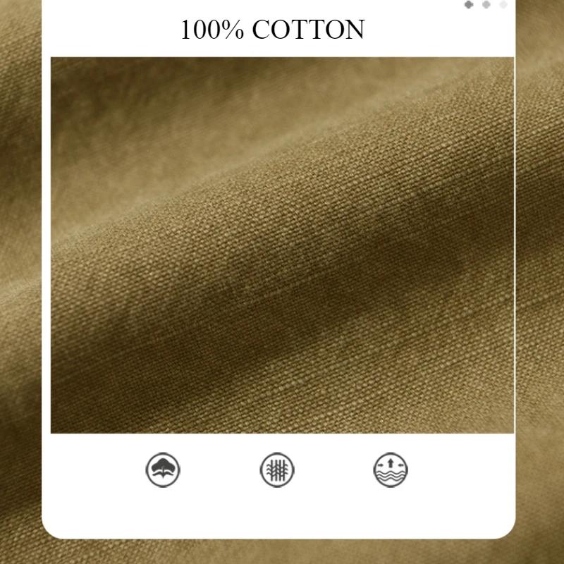 Pantalon Cargo ample 100% coton pour hommes, décontracté, grandes poches, Vintage, jogging, Streetwe