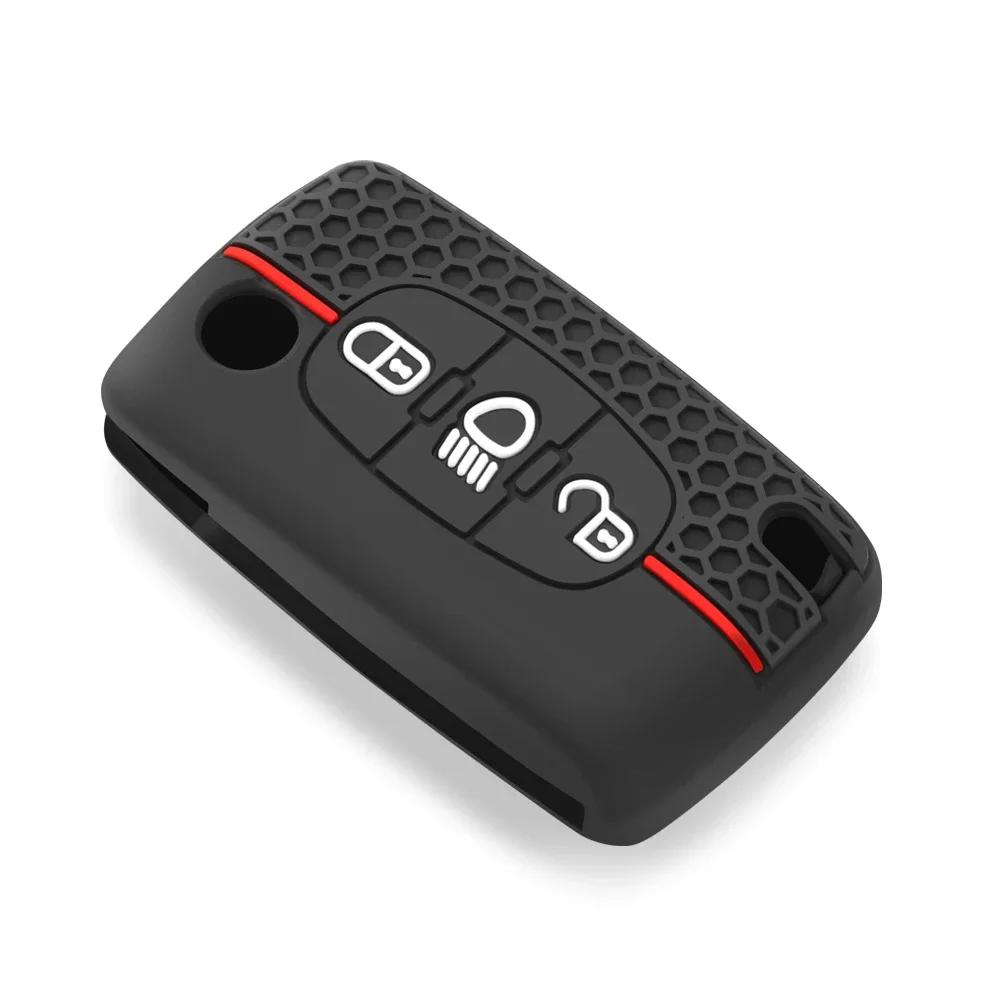Housse de clé de voiture en Silicone, pour citroën C5 X7 C4 Picasso Cactus Berlingo C3 Xsara C6 C8 C