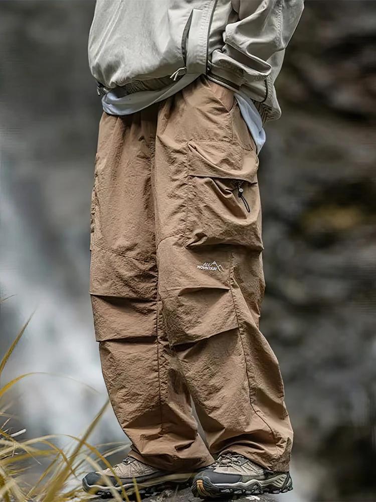 Vintage Baggy randonnée Cargo pantalon hommes imperméable Sport décontracté Jogging Sping été Parach
