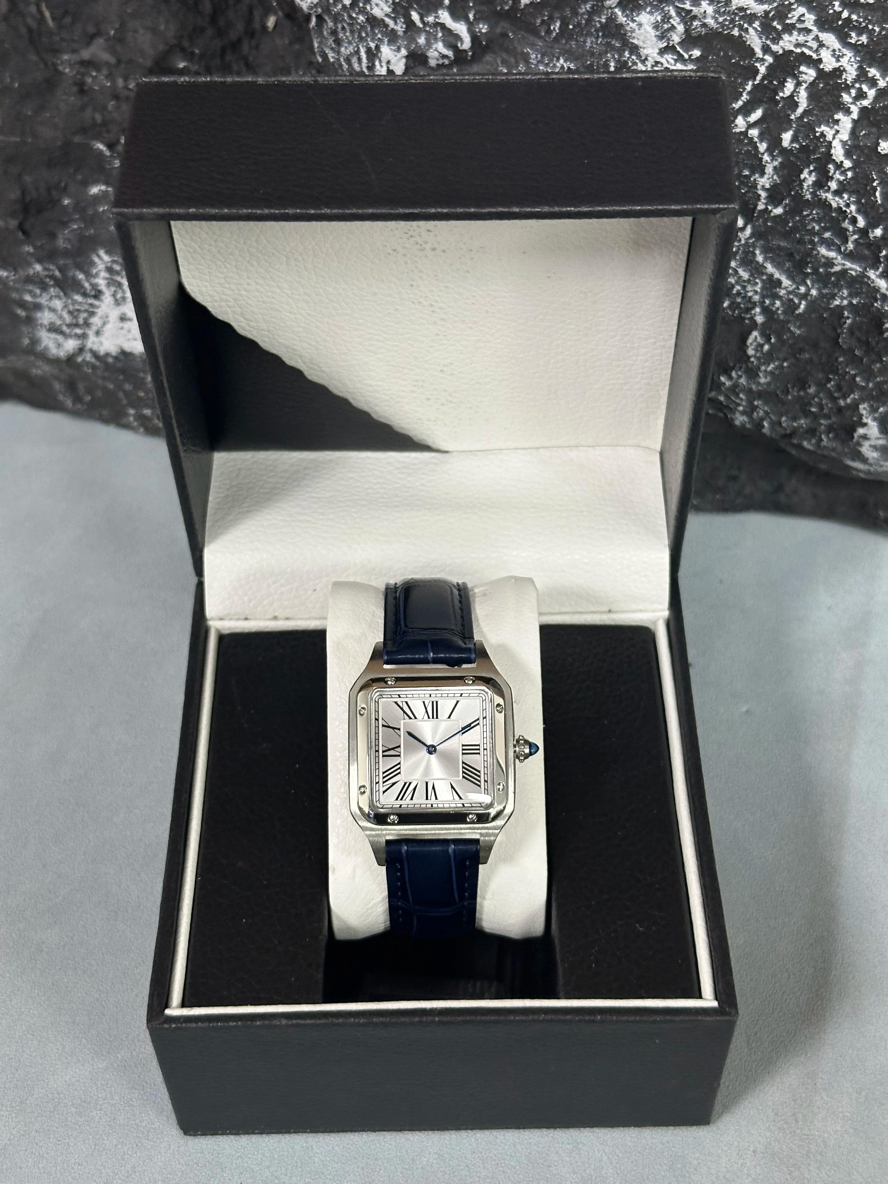 Montre à Quartz de luxe pour hommes, cadran carré à chiffres romains, tendance, décontractée, bracel
