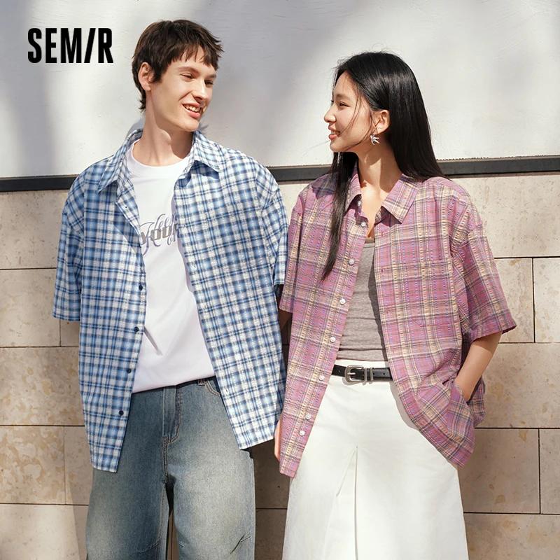 Chemise Homme Semir 2026 Ample à Carreaux Col Revers Tendance Poche Plaquée Décontractée Polyvalente